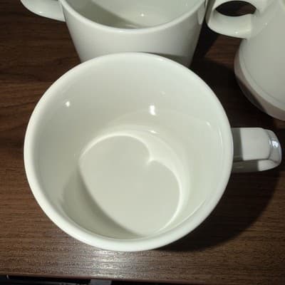 International Aurora Stoneware Sand Castle Tan Japan Flat Mug Coffee Cup Tea 8oz - Thumbnail 4