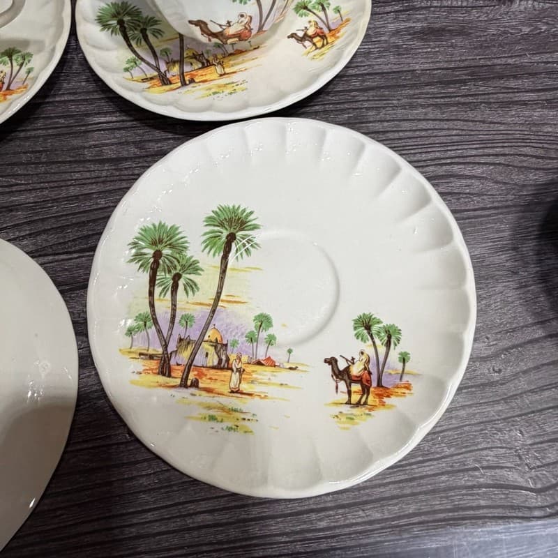 W.S. George Bolera Desert Camel Tea Cups and Saucers Set of 8 - Thumbnail 15