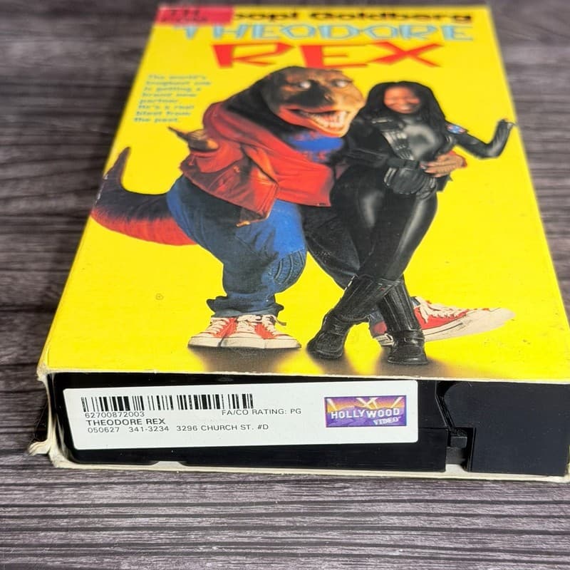 Theodore Rex VHS 1996 Whoopi Goldberg Comedy Movie Hollywood Video Rental Paper - Thumbnail 2