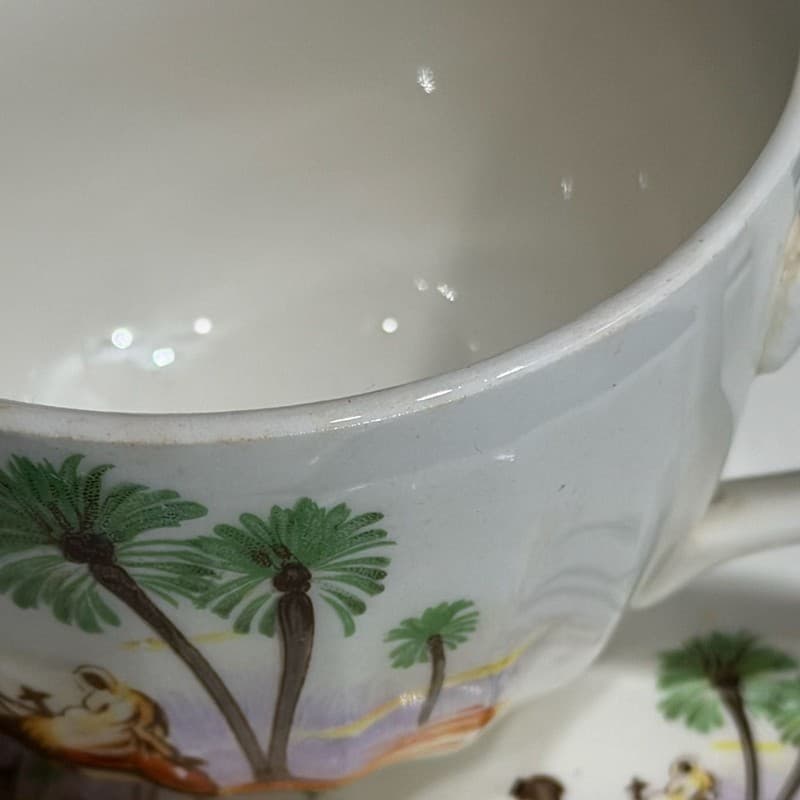 W.S. George Bolera Desert Camel Tea Cups and Saucers Set of 8 - Thumbnail 6