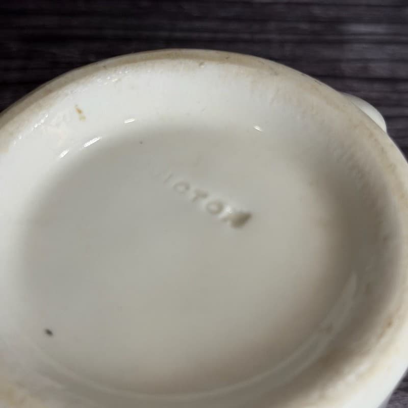 Vintage Victor Heavy Ceramic Diner Mug Cream Ivory Restaurant Ware - Thumbnail 6