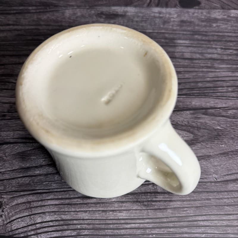 Vintage Victor Heavy Ceramic Diner Mug Cream Ivory Restaurant Ware - Thumbnail 3