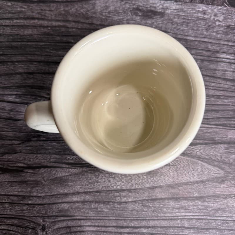 Vintage Victor Heavy Ceramic Diner Mug Cream Ivory Restaurant Ware - Thumbnail 2