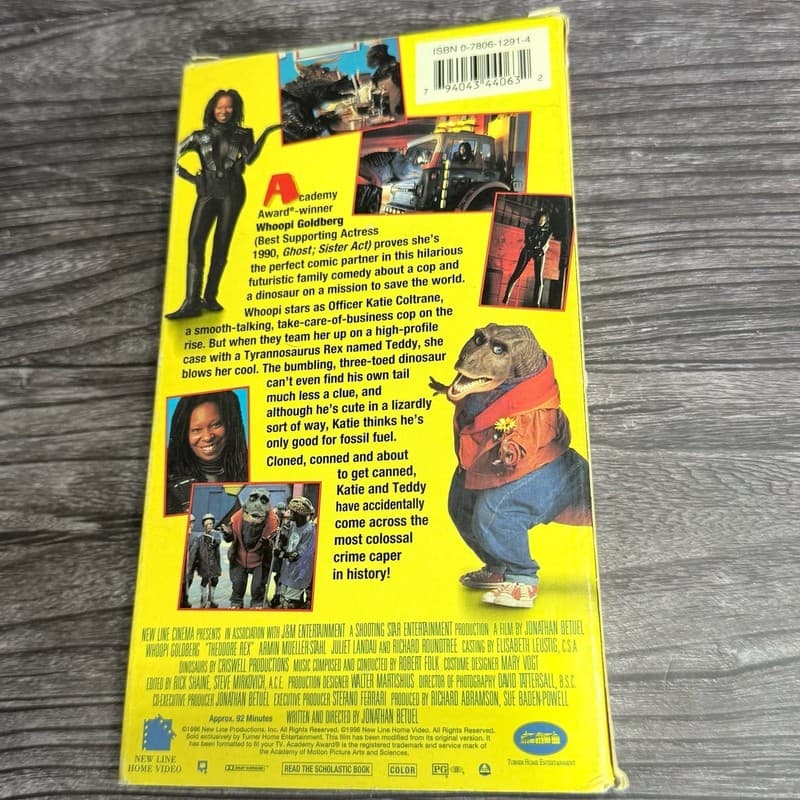 Theodore Rex VHS 1996 Whoopi Goldberg Comedy Movie Hollywood Video Rental Paper - Thumbnail 6