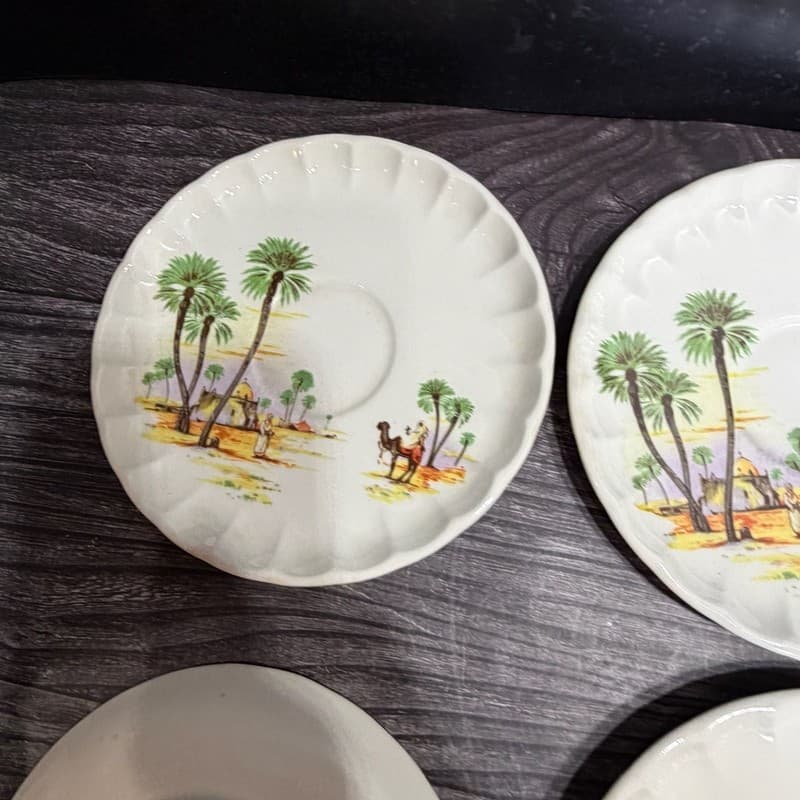 W.S. George Bolera Desert Camel Tea Cups and Saucers Set of 8 - Thumbnail 19