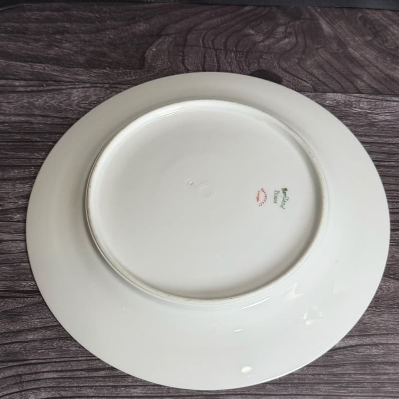 Vintage Haviland & Co. Limoges 9.75 Inch Dinner Plate Schleiger 61 Pattern Green - Thumbnail 4