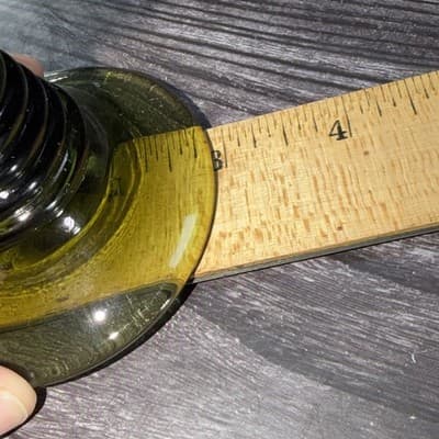 VTG German Roemer Wine Drinking Glasses Green Spiral Beehive Ribbed Stem - Thumbnail 9
