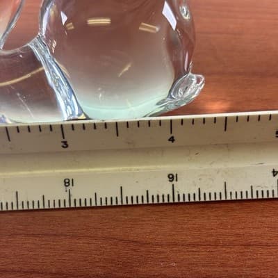 Vintage Art Glass Cat Figurine Paperweight Princess House Lead Crystal - Thumbnail 8