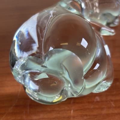 Vintage Art Glass Cat Figurine Paperweight Princess House Lead Crystal - Thumbnail 7