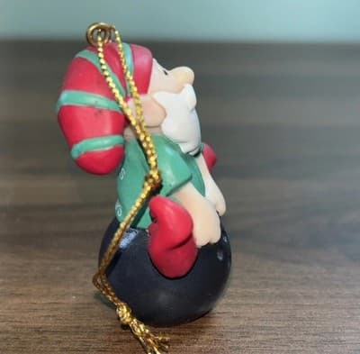 Vintage Bowling Ball Christmas Ornament "Elves Days Off" Santa's Champs - Thumbnail 2