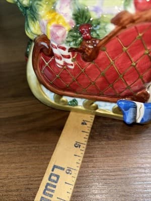 AMBIANCE COLLECTIBLES CHRISTMAS DREAMS NANETTE VACHER TEAPOT Snowman Sled Cat - Thumbnail 12