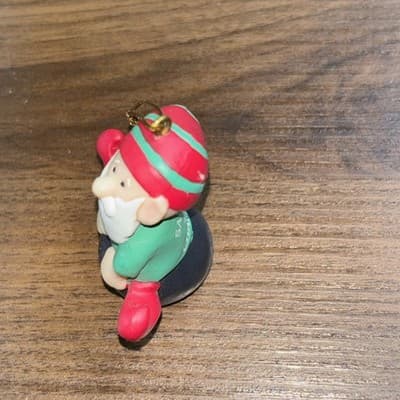 Vintage Bowling Ball Christmas Ornament "Elves Days Off" Santa's Champs - Thumbnail 6