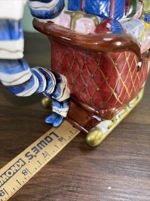 AMBIANCE COLLECTIBLES CHRISTMAS DREAMS NANETTE VACHER TEAPOT Snowman Sled Cat - Thumbnail 14