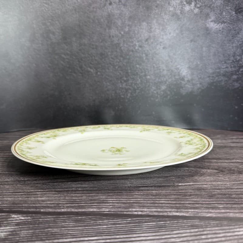 Vintage Haviland & Co. Limoges 9.75 Inch Dinner Plate Schleiger 61 Pattern Green - Thumbnail 5