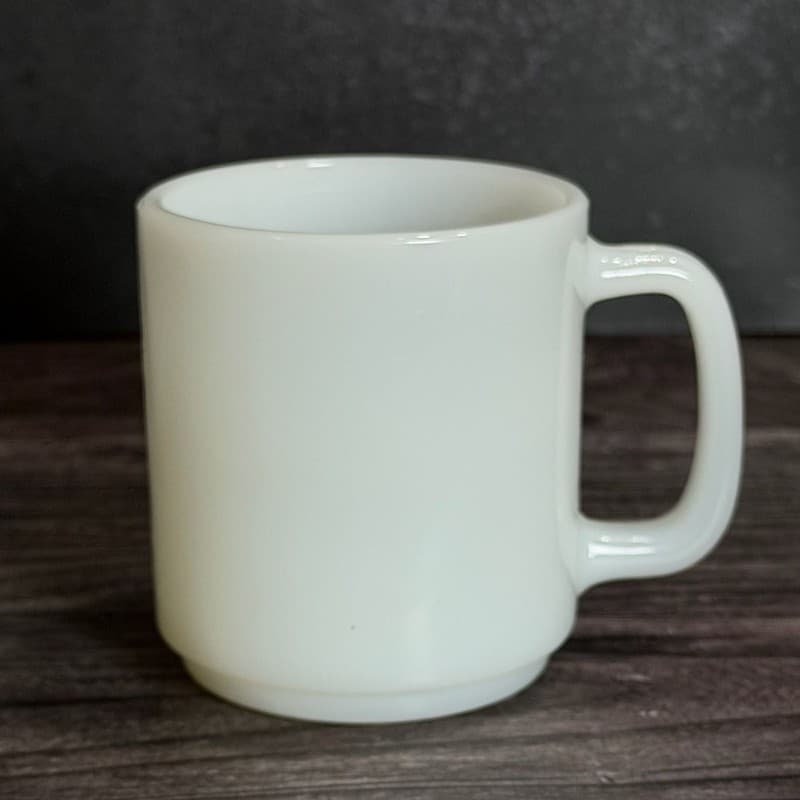 Glasbake Milk Glass Stackable Mug