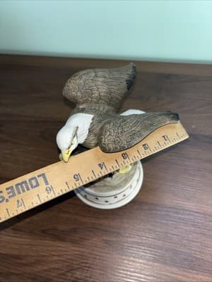 American Eagle Wings Out Porcelain Rotating Music Box “America the Beautiful � - Thumbnail 11