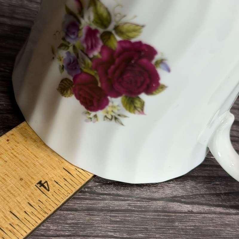 Crown Trent Staffordshire England Fine Bone China Rose Floral Mug - Thumbnail 7