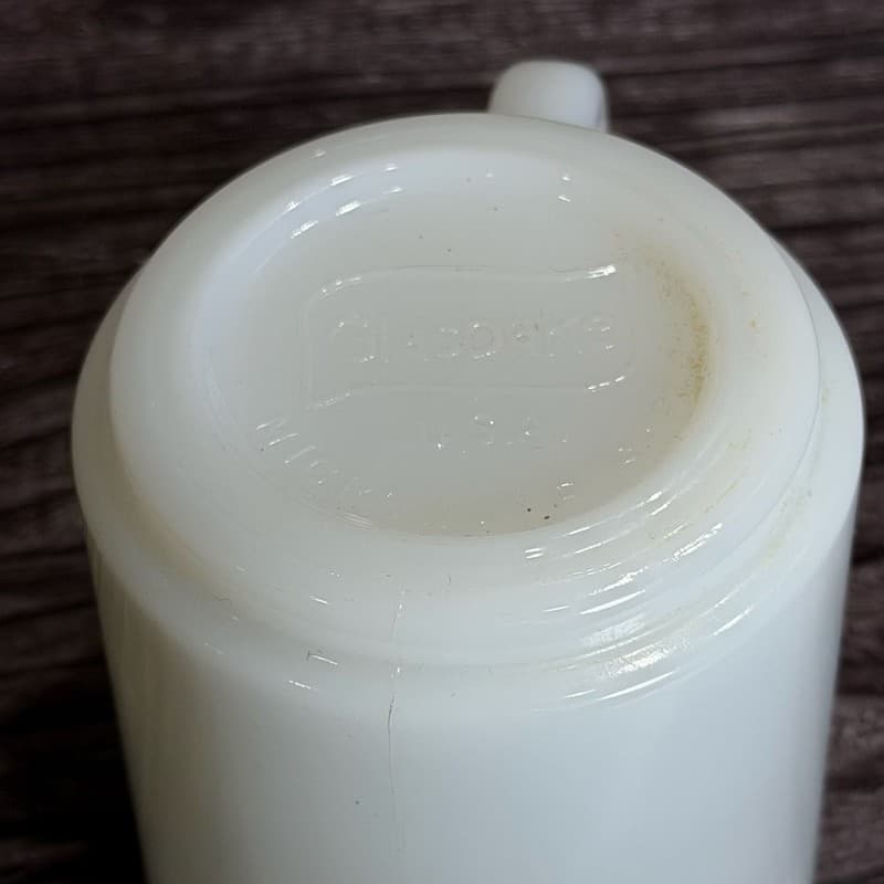Glasbake Milk Glass Stackable Mug - Thumbnail 6
