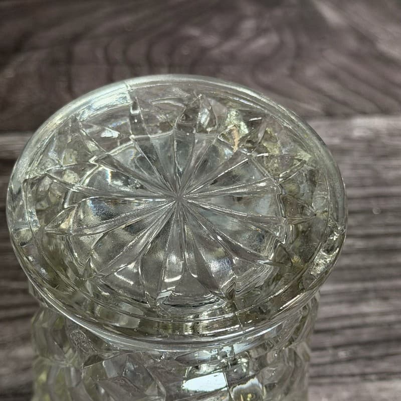 Vintage Anchor Hocking Prescut Clear Pineapple Pattern Glass Creamer Pitcher - Thumbnail 11