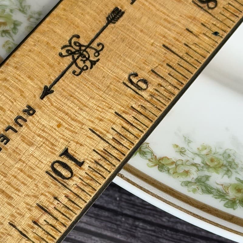 Vintage Haviland & Co. Limoges 9.75 Inch Dinner Plate Schleiger 61 Pattern Green - Thumbnail 7