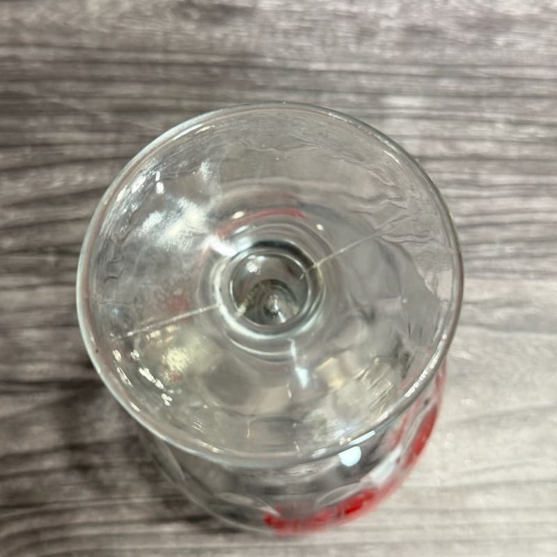 Vintage 1970s Robert Crumb 'Keep On Truckin'' Red Graphic Beer Glass Goblet - Thumbnail 11