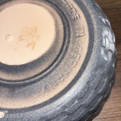 8 Inch Kiruna Stoneware Bowl Basket Weave Design Grey Made In Germany - Thumbnail 5
