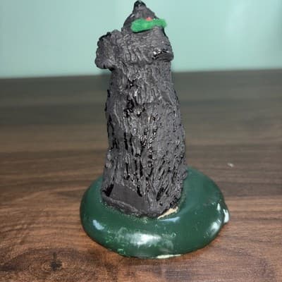 Vintage 80s Byers' Choice The Carolers Black Dog Christmas Figurine - Thumbnail 6