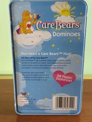 Vintage Game Care Bears Dominoes Set 28 Collector Tin Child’s Toy New NOS Seal - Thumbnail 5