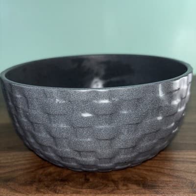 8 Inch Kiruna Stoneware Bowl Basket Weave Design Grey Made In Germany