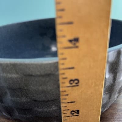 8 Inch Kiruna Stoneware Bowl Basket Weave Design Grey Made In Germany - Thumbnail 8
