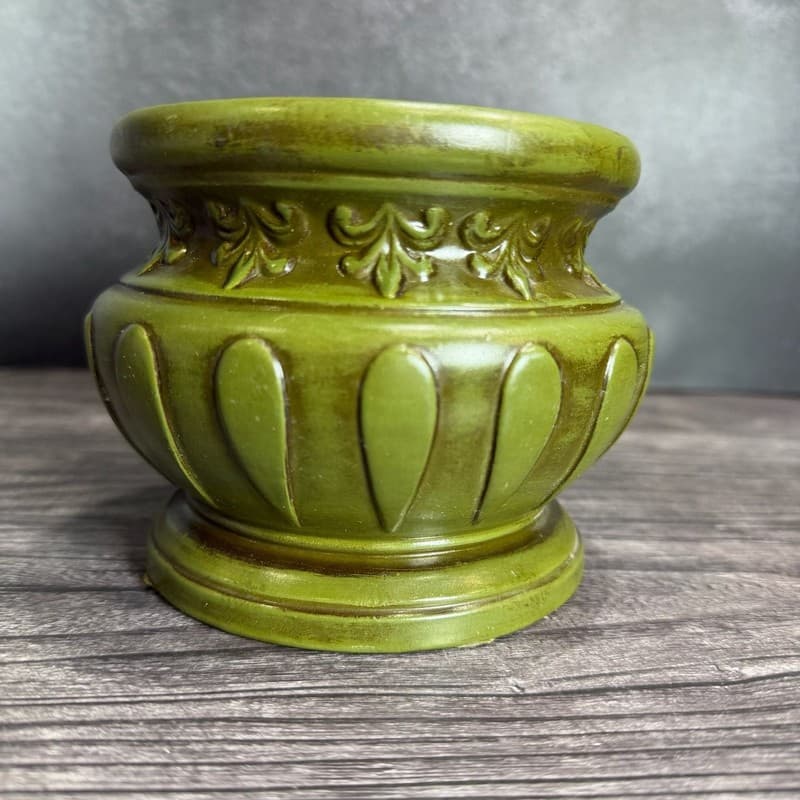 Vintage Parma by AAI Green Pot Belly Style Ceramic Planter Made in Japan - Thumbnail 5