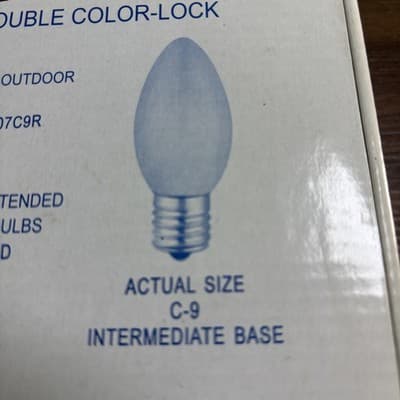 25 Pack - Double Color-Lock C-9 Clear Twinkle Bulbs - 7W - Intermediate Base C9 - Thumbnail 2