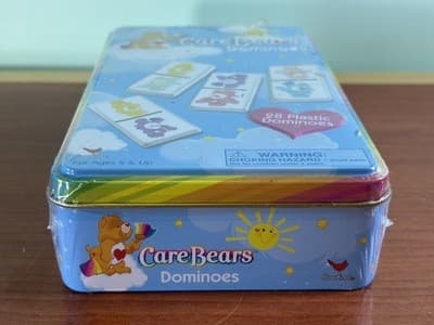 Vintage Game Care Bears Dominoes Set 28 Collector Tin Child’s Toy New NOS Seal - Thumbnail 8