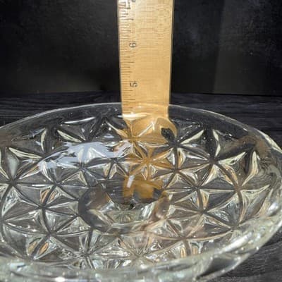 Vintage IMPERIAL Mt. Vernon Clear Small Compote Pedestal Soap Or Trinkets Dish - Thumbnail 11
