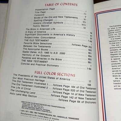 VTG Holy Bible Bicentennial Freedom Edition Illustrated King James Red Letter - Thumbnail 7