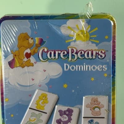 Vintage Game Care Bears Dominoes Set 28 Collector Tin Child’s Toy New NOS Seal - Thumbnail 3