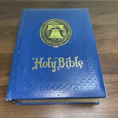 VTG Holy Bible Bicentennial Freedom Edition Illustrated King James Red Letter