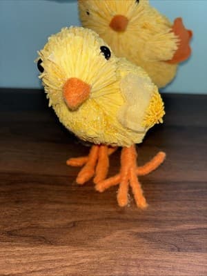 Pair Of 2 Sawgrass Easter Spring Decor Chickens Baby Duck Figurines Basket Egg - Thumbnail 14