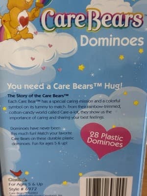 Vintage Game Care Bears Dominoes Set 28 Collector Tin Child’s Toy New NOS Seal - Thumbnail 6
