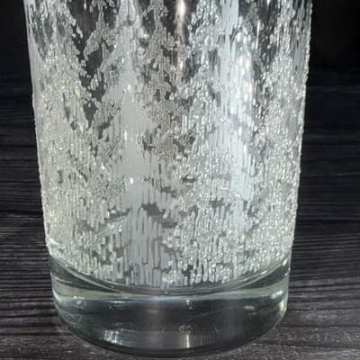 Libbey 16 oz. tumblers w/ white frosted pine trees 6 1/4" tall Replacement Glass - Thumbnail 5