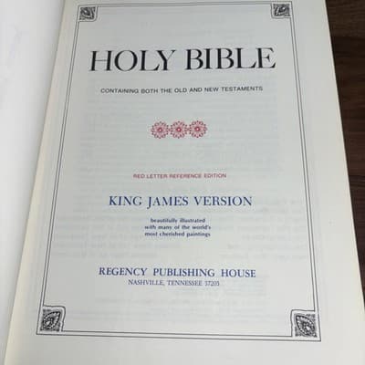 VTG Holy Bible Bicentennial Freedom Edition Illustrated King James Red Letter - Thumbnail 6