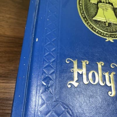 VTG Holy Bible Bicentennial Freedom Edition Illustrated King James Red Letter - Thumbnail 3