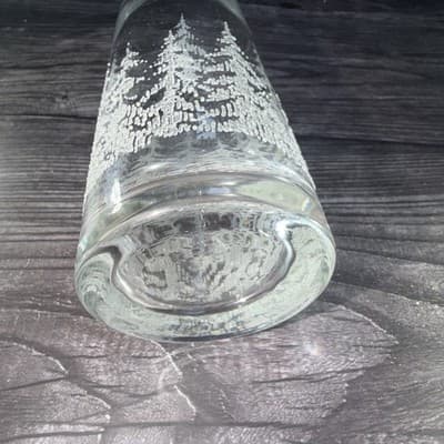 Libbey 16 oz. tumblers w/ white frosted pine trees 6 1/4" tall Replacement Glass - Thumbnail 10