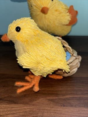 Pair Of 2 Sawgrass Easter Spring Decor Chickens Baby Duck Figurines Basket Egg - Thumbnail 15