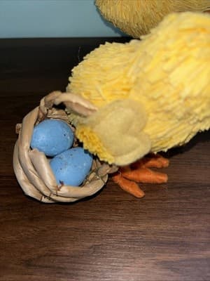 Pair Of 2 Sawgrass Easter Spring Decor Chickens Baby Duck Figurines Basket Egg - Thumbnail 13