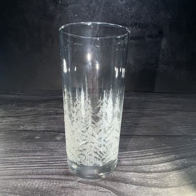 Libbey 16 oz. tumblers w/ white frosted pine trees 6 1/4" tall Replacement Glass - Thumbnail 6