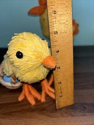 Pair Of 2 Sawgrass Easter Spring Decor Chickens Baby Duck Figurines Basket Egg - Thumbnail 19