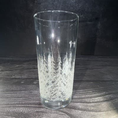 Libbey 16 oz. tumblers w/ white frosted pine trees 6 1/4" tall Replacement Glass - Thumbnail 7