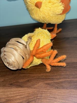 Pair Of 2 Sawgrass Easter Spring Decor Chickens Baby Duck Figurines Basket Egg - Thumbnail 17