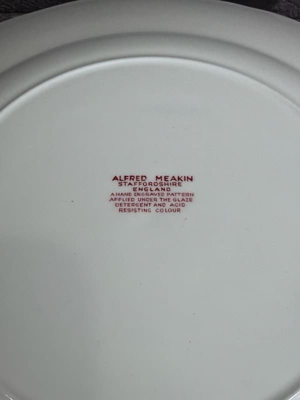 Alfred Meakin 1973 Calendar Plate Red Transferware Zodiac Staffordshire England - Thumbnail 9